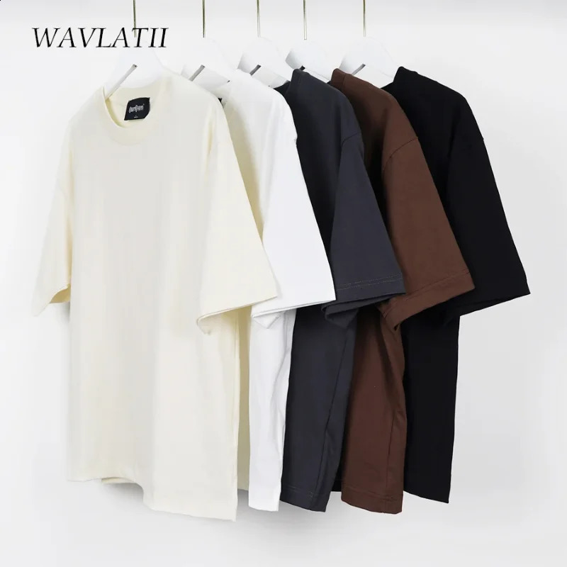 100 Cotton Mens Women Summer T-shirt Loose Short-sleeved Casual Basic T-Shirt Round Neck Solid Color Breathable Unisex Tops 260707BJ