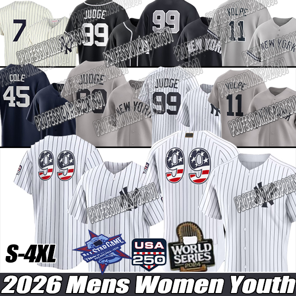 NY Yankees Jerseys usa 250 2026 #99 Aaron Judge Jersey #13 chisholm Jr Jersey #45 Cole #11 Volpe #48 Rizzo city NATIONAL BASEBALLHALLOF FAME S-4X-image-905640355