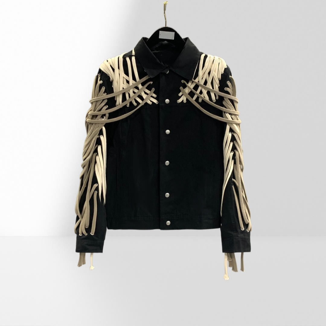 M Nouvelle veste tissée en corde de coton pur fabriquée à la main avec fermeture à glissière