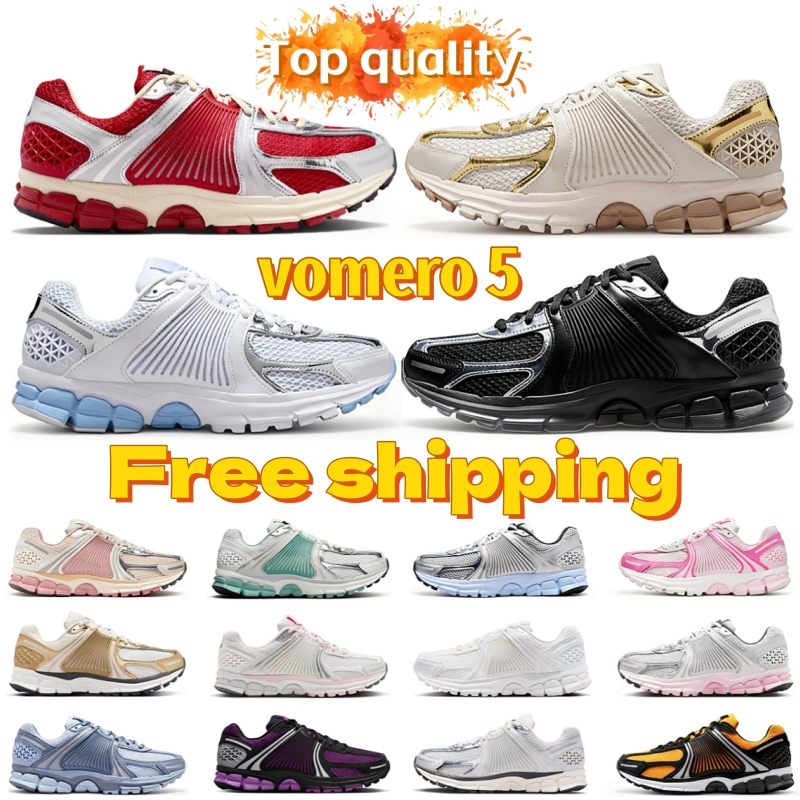 Top quality Running Shoes vomero5 Designer shoes v5 Sneakers men Sports women Trainers Metallic Gold Gym Red Chrome Photon Dust Hyper pink Outdoor R