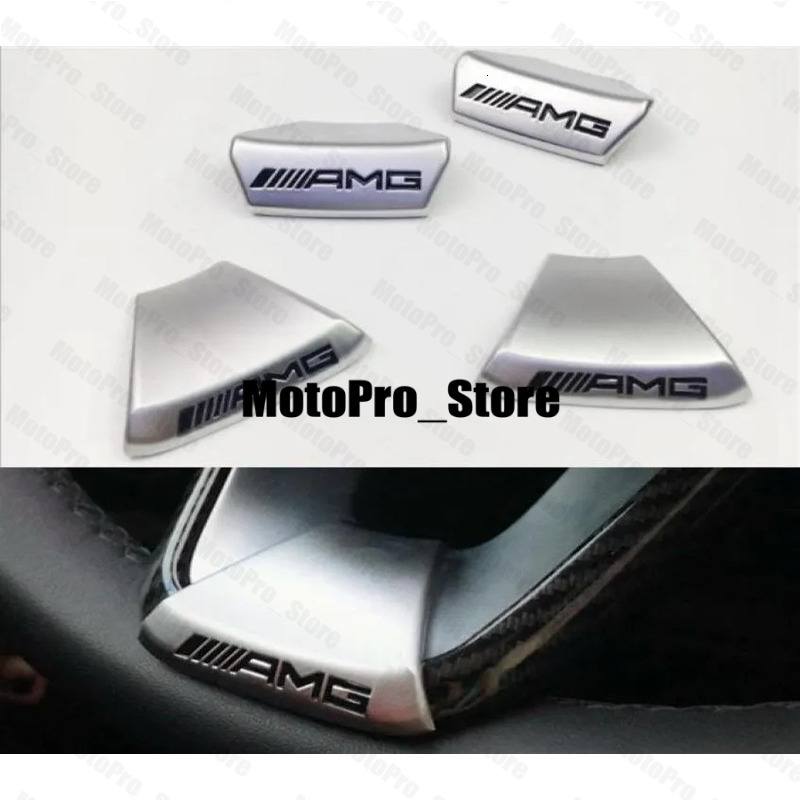 New For Mercedes W212 W211 W210 GLC GLA E200l C E Class Steering Wheel TLX87 AMG LOGO Emblem Car Sticker Sports Edition292n31156908674648