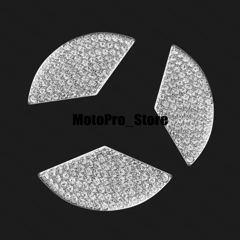 For Mercedes Benz A B C E Class GLA CLA GLC GLK GLE Series 45/49Mm Car TLX87 Steering Wheel Crystal Diamond Sticker Emblem Accessories
