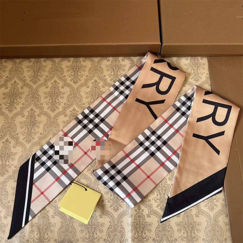 Women's Luxury Silk High end Classic grid Pattern Designer Scarf, New Gift Easy to Match, Soft Touch AAAA+