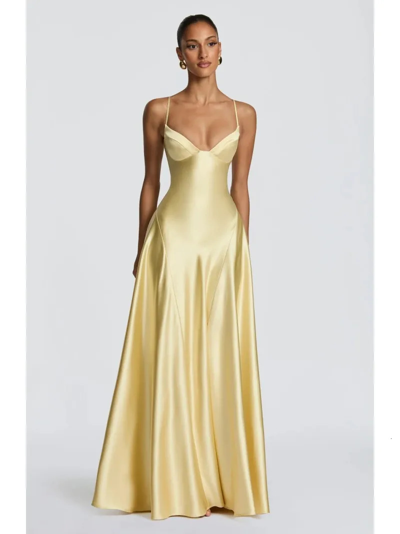 2026 Fashion Ins With Ladies Style Dress Thin Sling Low-Cut V-Neck Slim Backless Sexy Solid Color High Simple Elegant Dress 260709BJ