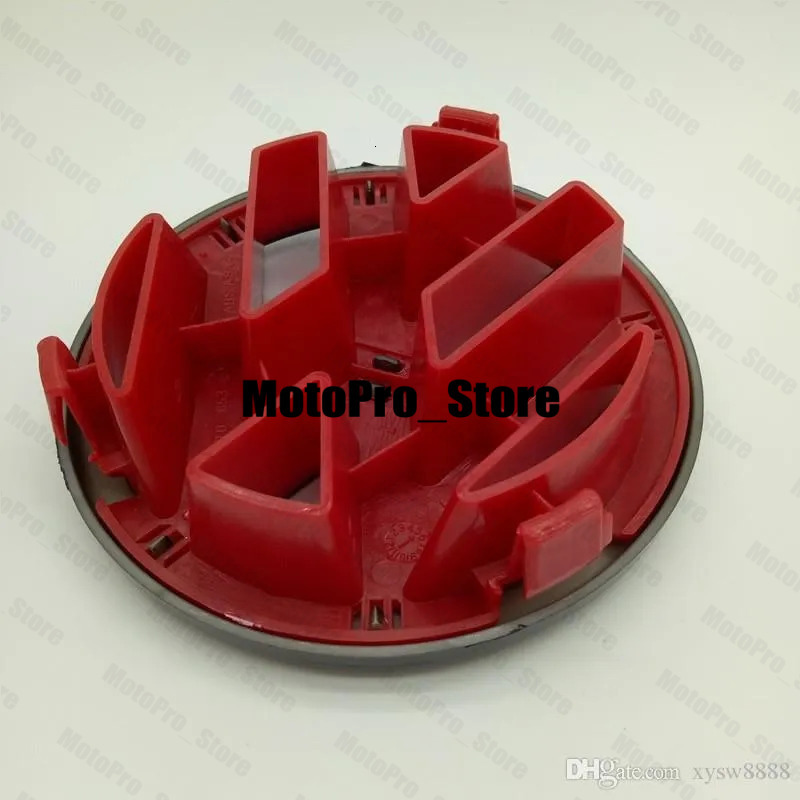 Car Racing Parts For VW Golf 5 TLX87 Front Grille Insignia LOGO Matte Brilliant Red Black Color Emblem Mk5 1To85