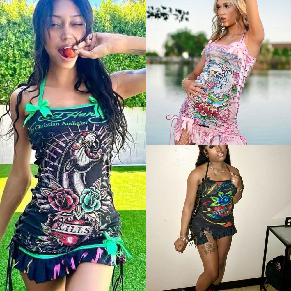 Designer Women Dresses New Fashion Skeleton Positioning Print Oil Painted Drawstring Strapless Strap Dress For Summer Halloween Sexy Skirt Clubwear