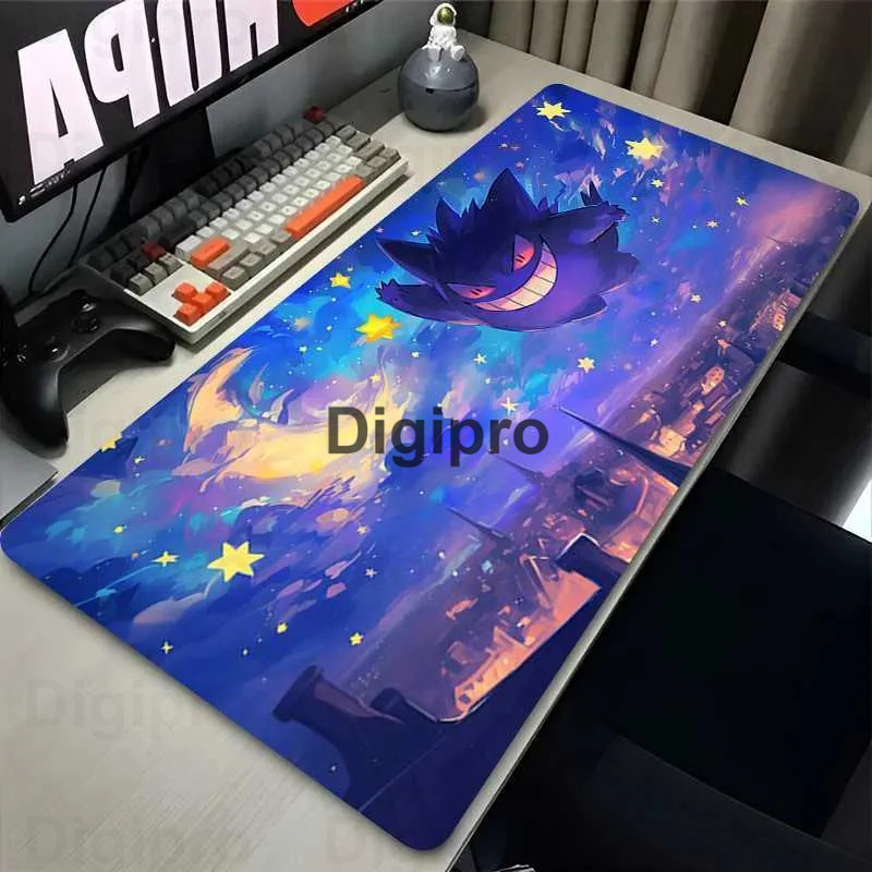 P Gengar Anime Mousepad grande tappetino per mouse da gioco Lockedge Thicke tastiera per computer tavolo tappetino da scrivania XKW83 tappetino da g