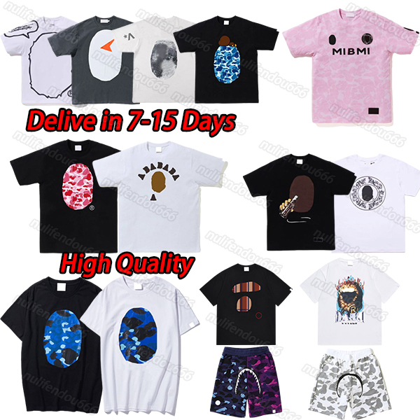 bapestshirt designer shirt mens designer clothes summer short sleeve cotton graphic tee High Quality Streetwear Loose Fit Casualoutfit breathable cl