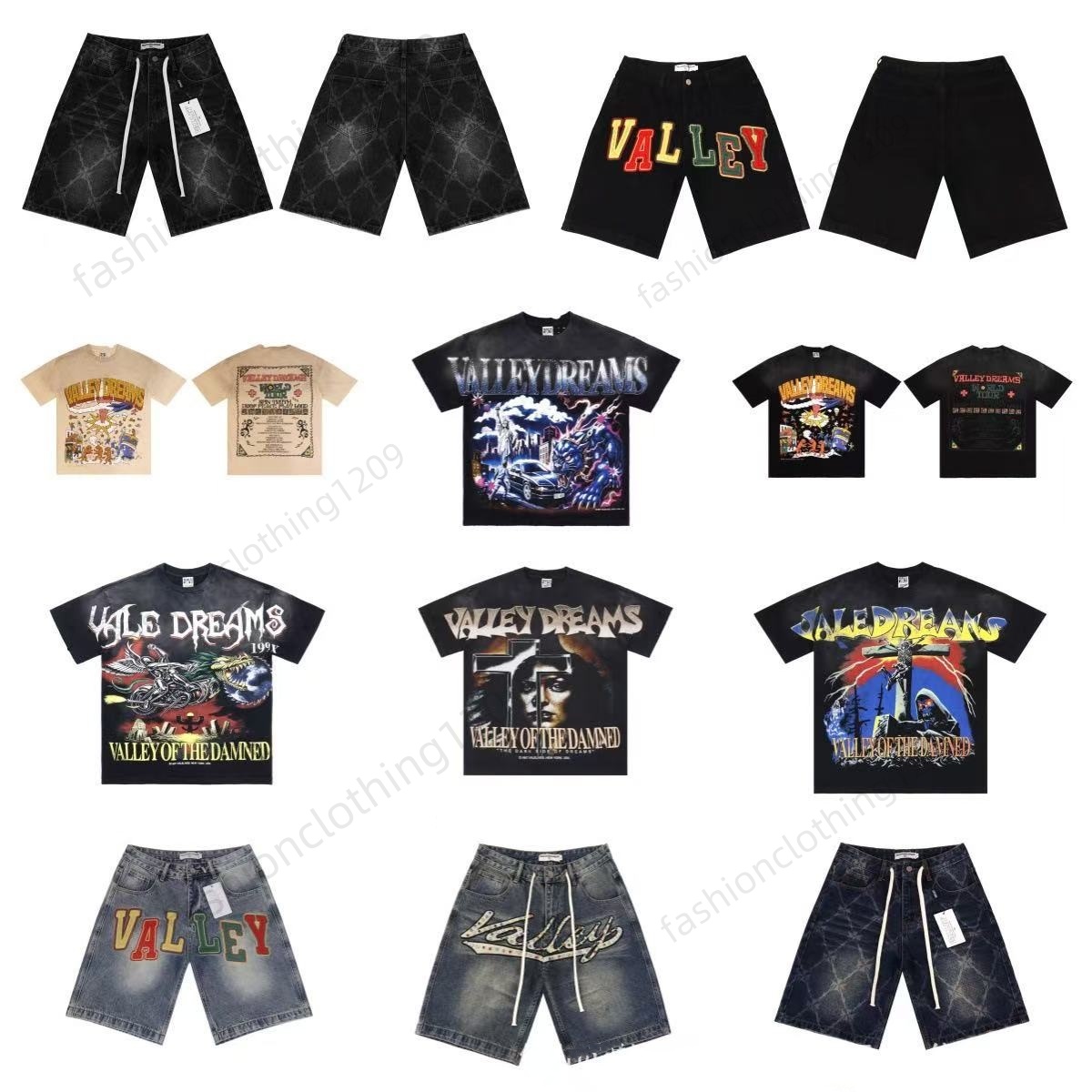 2026 Fashion mens designer shorts Vale t shirts hoodies street letter sports shirts shorts hoodies casual couple shirts summer crew neck shirts shor