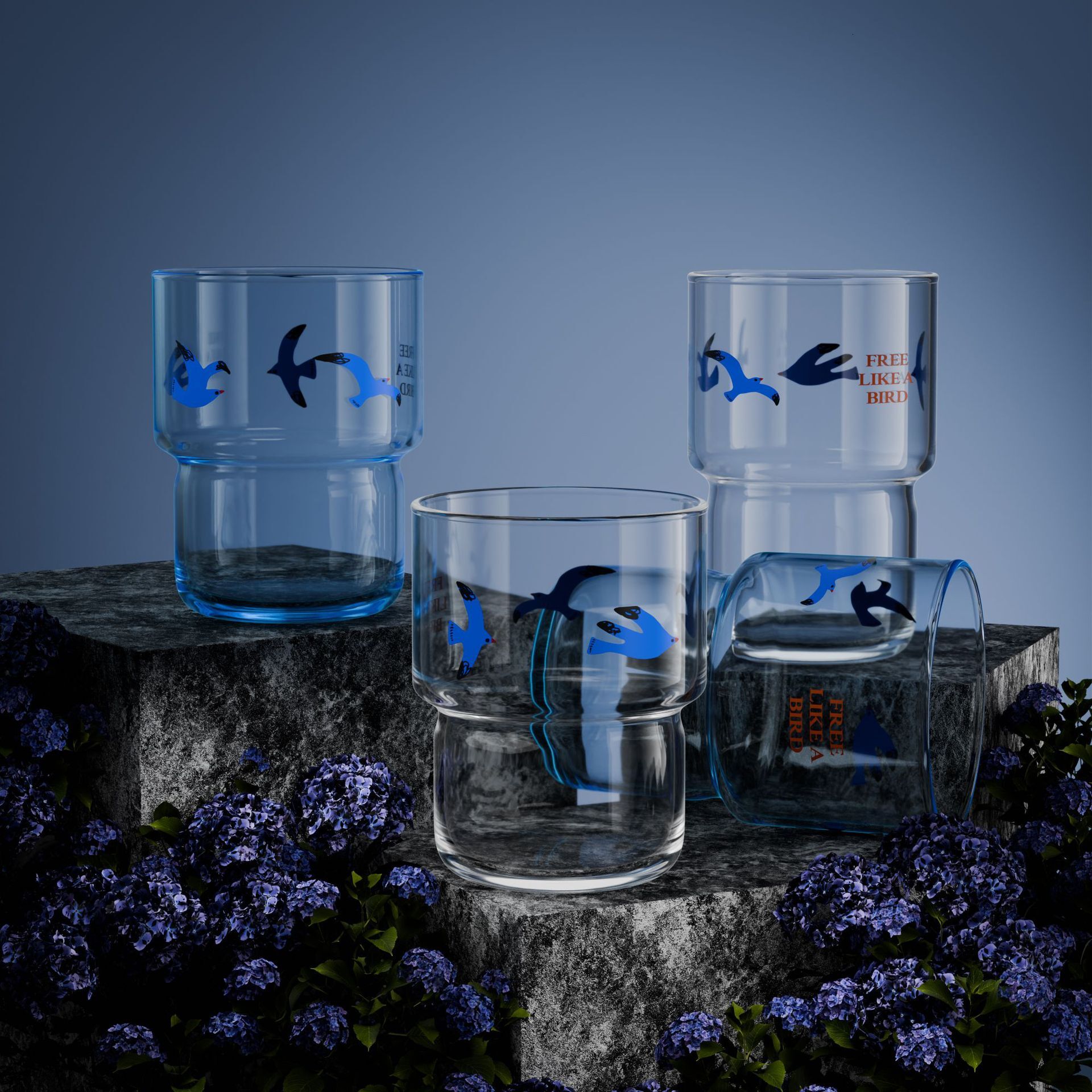 Verres à vin en verre personnalisés de différents modèles, adaptés à un usage commercial domestique, peuvent être imprimés et commandés en gros p