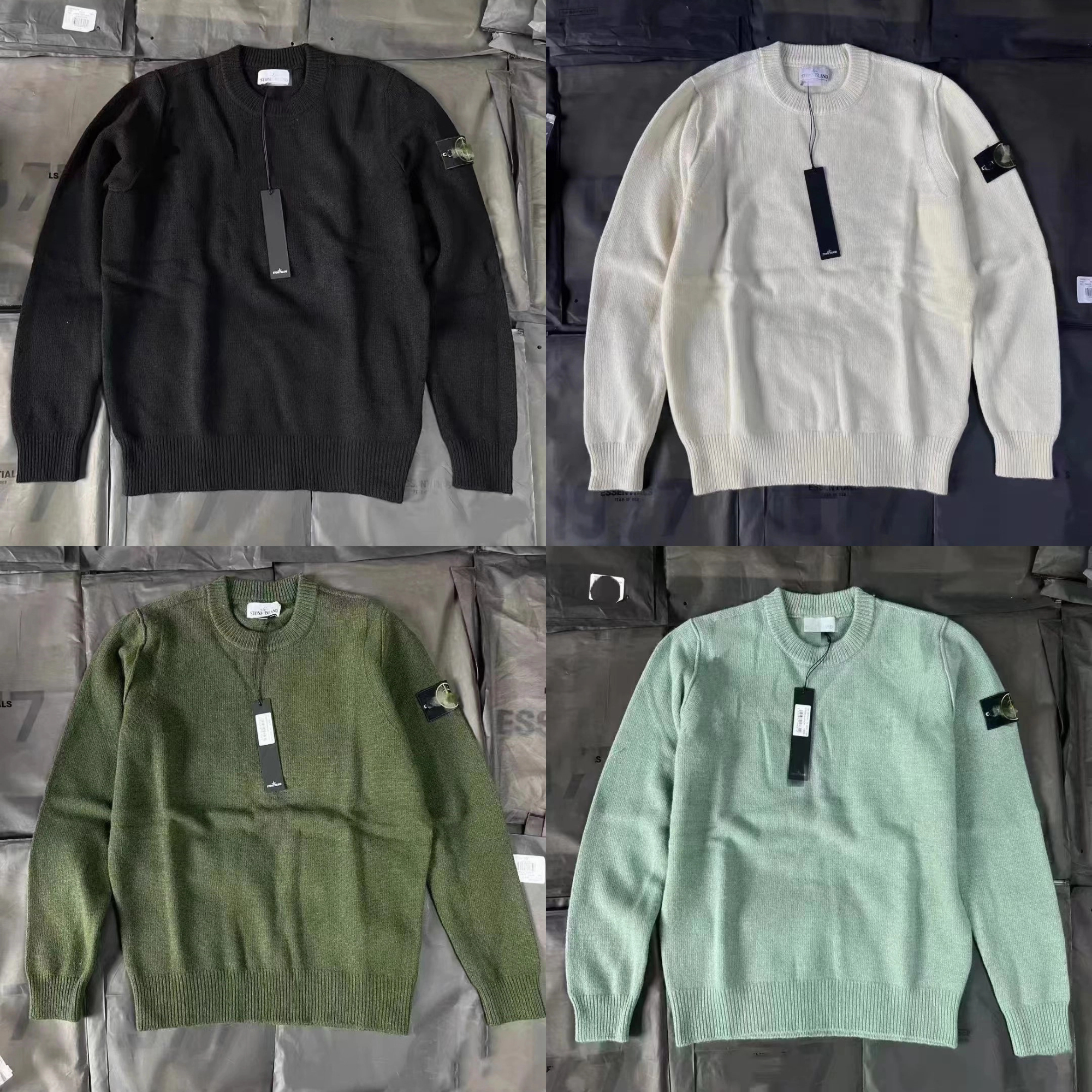 Designer Pulls pour hommes tricotés à manches longues en coton T-shirts Pulls de bonne qualité Printemps Automne Col rond Sweat à manches longues
