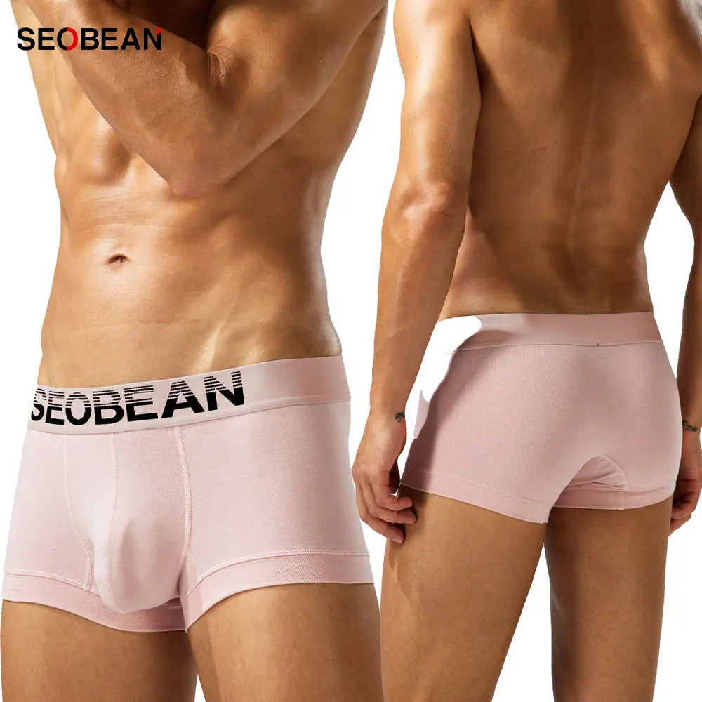SEOBEAN Mens UShaped Convex Tight Underwear MultiColor Flat Leg Pants Comfortable Fitting Shorts 260709BJ