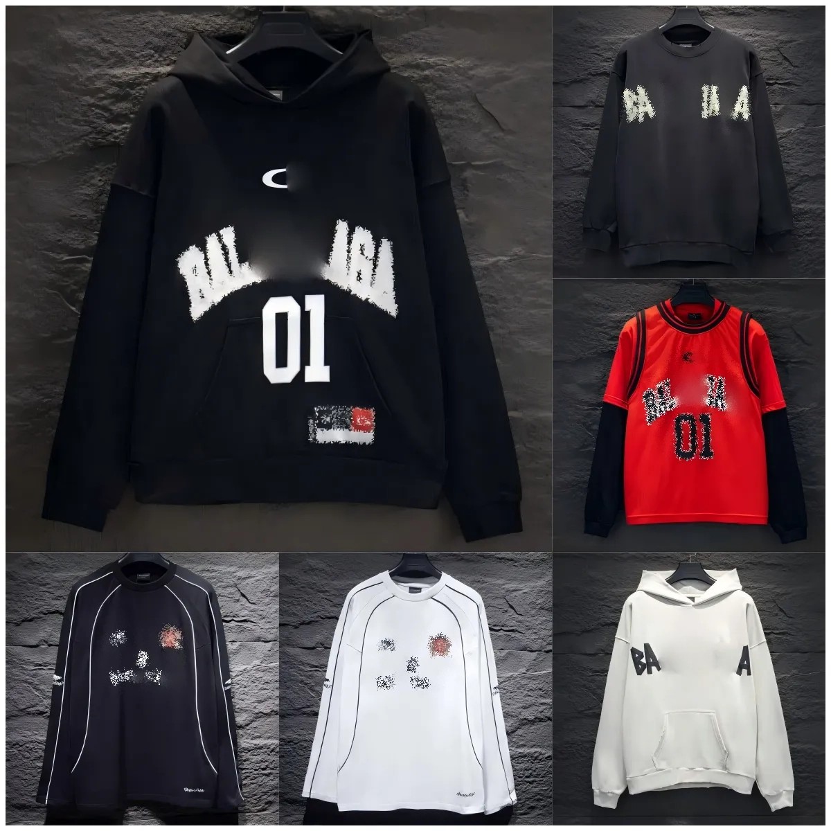 Europe Fashion Trend Designer Hoodies Streetwear Pullover Sweatshirt Graphic Print Hip Hop Casual Oversized Hooded Jacket Unisex Fashion Autumn W