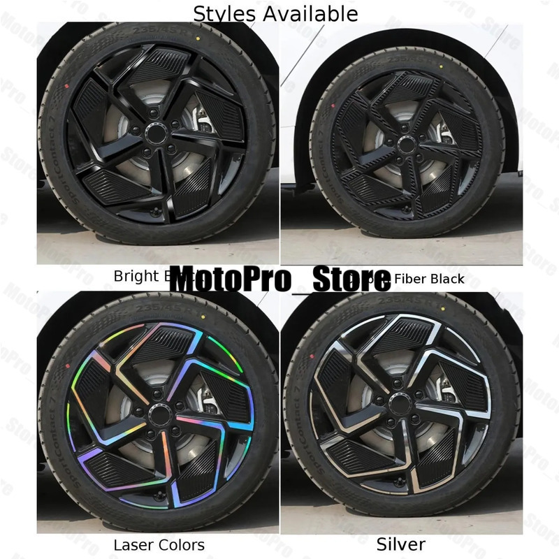 4Pcs Car Fit BYD For SEAL EV 2023 PVC Vehicle TLX87 Wheel Hub Stickers Cover Decor Exterior Accessories