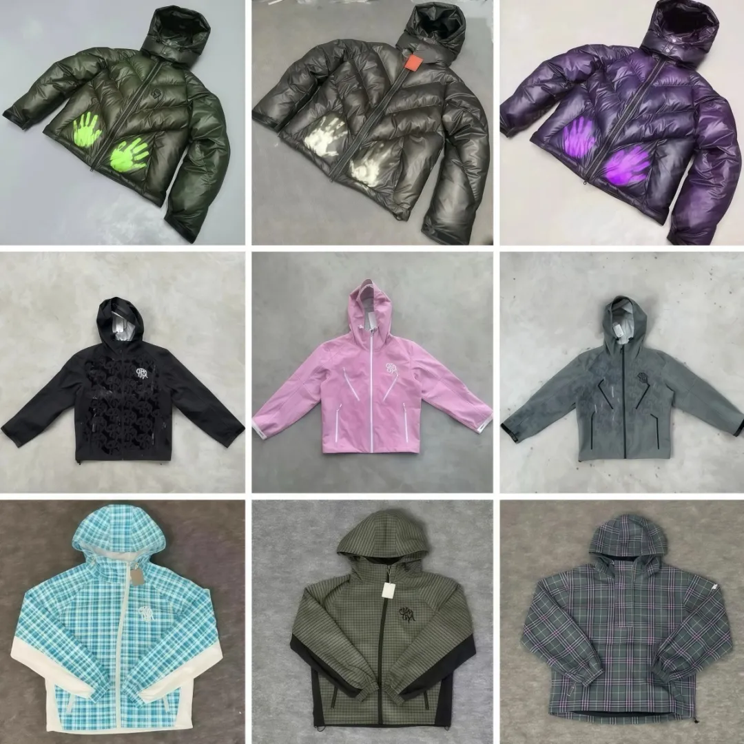 Men's Down Jacket Mertra Thermal Sensing Cotton - Green Thickened Patchwork Embroidered Warm Puffer Coat Unisex Loose Fit Mertra Hoodie Mertra