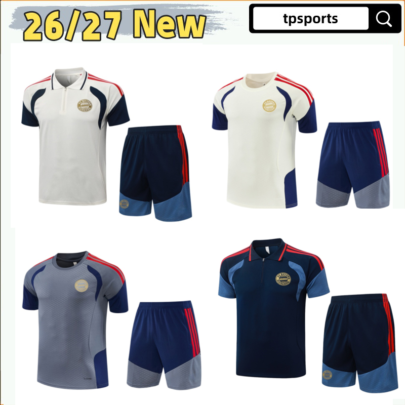 Bayern MunchenS 2026 2027 jas pak trainingspak lange korte mouwen trainingspak uniform trainingspak voor volwassenen Heren Kinderen