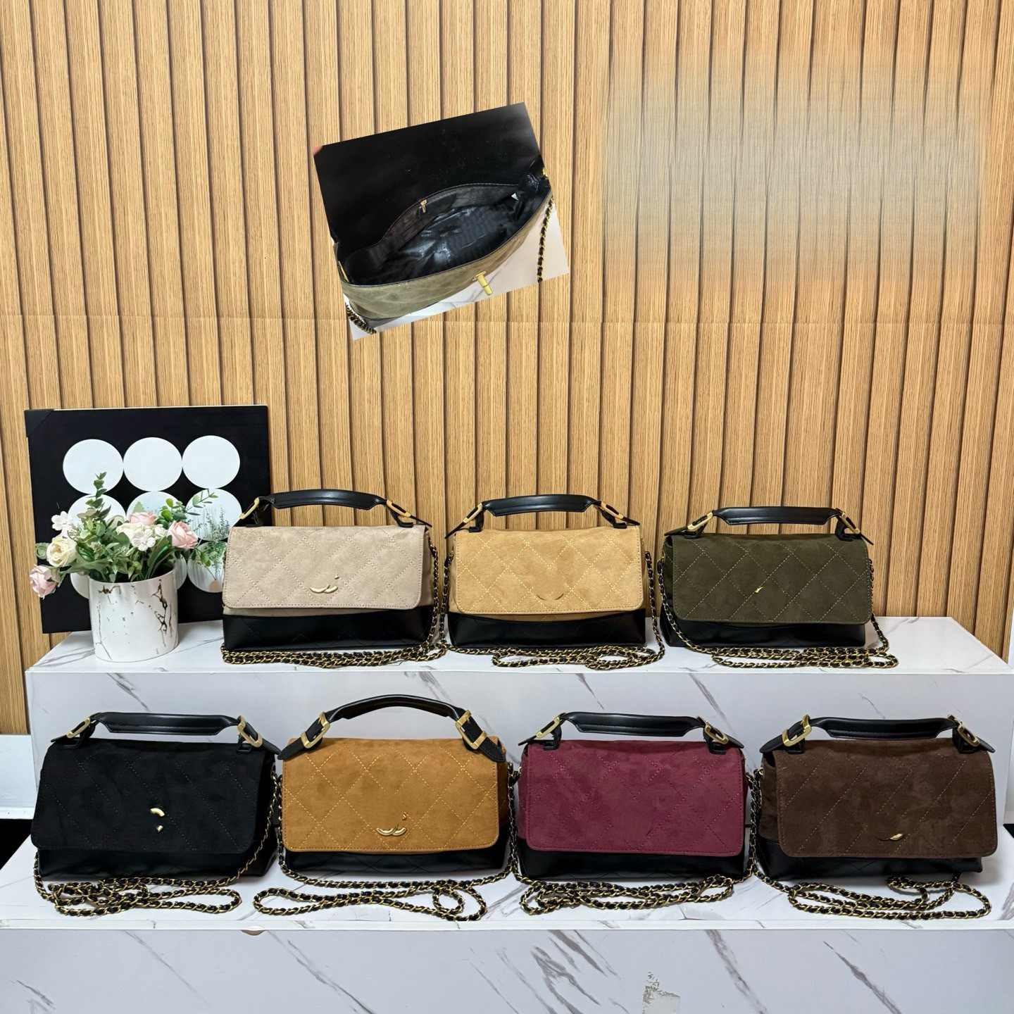 Designer Bag Double Letter Cc Star Same Style 2026 New Version Lucky Bag Cow Leather Crossbody Bag Handbag Lucky Bag Cowhide Women's Bag Wholes