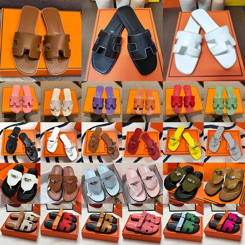 free shipping with box women slippers designer sandals flat slides stylish sliders summer beach mules outdoor claquette sandal black white brown cha