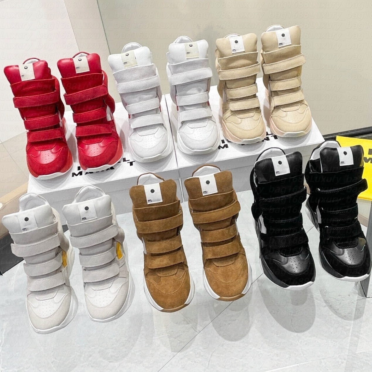 Designer boots Women Bekett Martin boot Luxury Wedge Balskee sneaker Leather Trimmed Suede Sneakers Winter ankle boots sac Top quality Outdoor warm