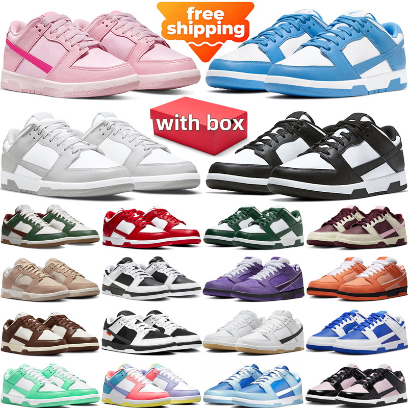 free shipping designer running shoes mens sneakers Panda Grey Fog trainers womens Luxury sport tennis with box