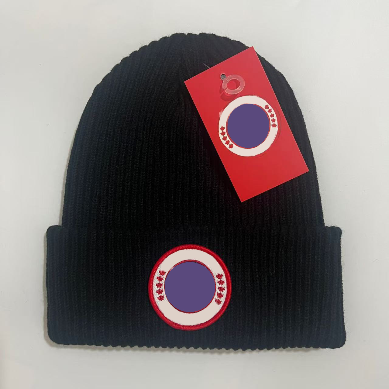 Luxury Ribbed Knit Beanie Arctic Disc Patch Merino Wool Cuffed Skull Cap Thermal Warm Winter Hat Outdoor Ski Snowboard Streetwear For hats for me