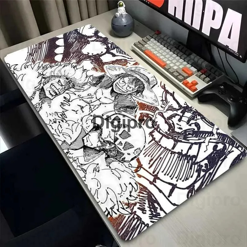 XXL Gaming O One P Piece Rufy Accessori Tastiera da gioco Tappetino da scrivania Tappetino per laptop antiscivolo Off XKW83 Tappetino per mouse 900X