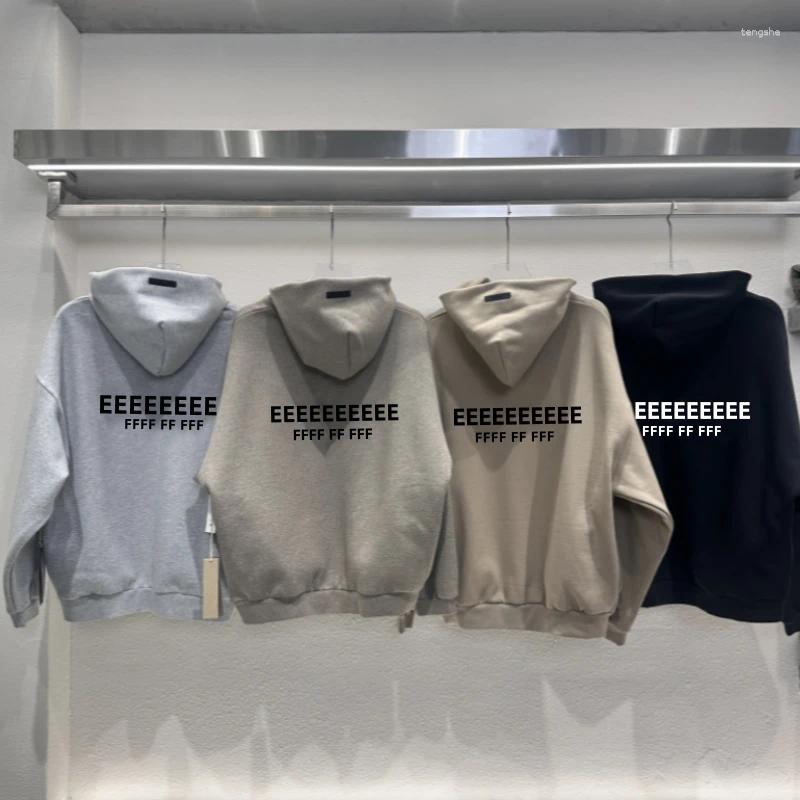 Men's Hoodies SS25 Classic Brand Hoodie Fashion Design Front And Rear Silicone Letter High Street Couple Cotton Set