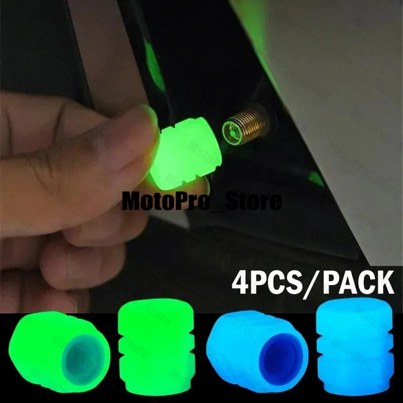 Lichtgevende Ventieldopjes Fluorescerende Bandventielen Cap Glow In The TLX87 Dark Auto Motor Fiets Wiel Stekkers Tire hub Cover Decor