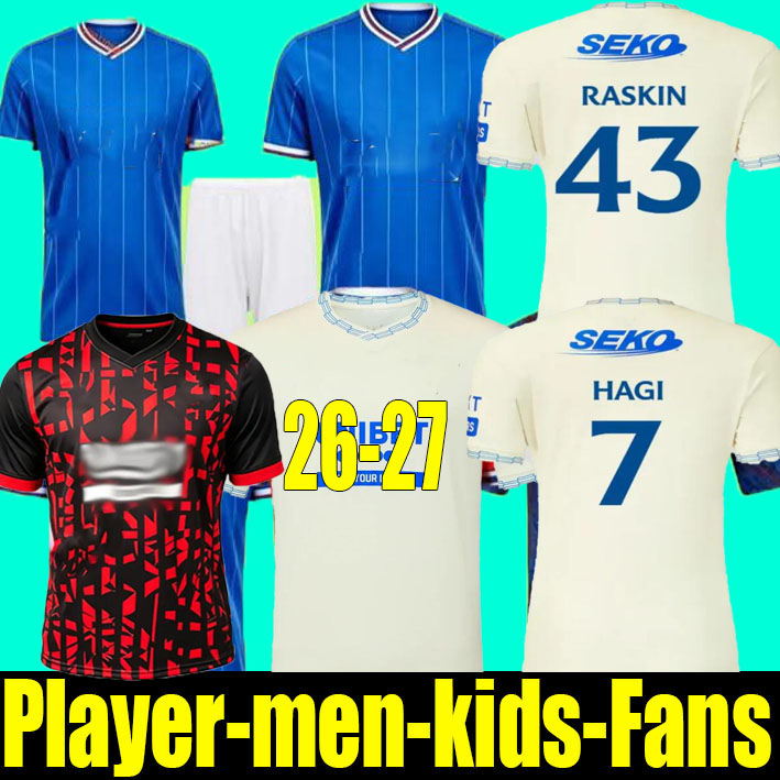 26 27 Glasgow RangerSs fc Soccer Jerseys 2026 2027 home shirt away COLAK ROOFE LUNDSTRAM HAGI BARKER MORELOS TAVERNIER KENT TILLMAN 3RD Football-image-912282059