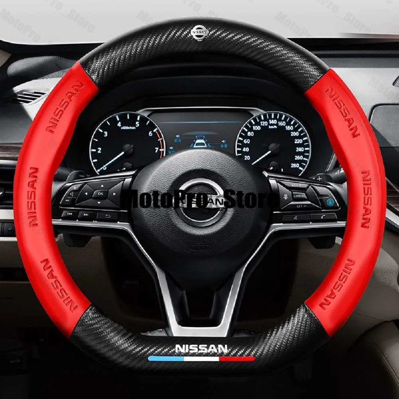 Steering TLX87 Wheel Covers Car Carbon Fiber Steering Wheel Cover Is Applicable To Nissan Qashqai J11 J10 Juke Tida March Kicks Versa Quashqai Acces