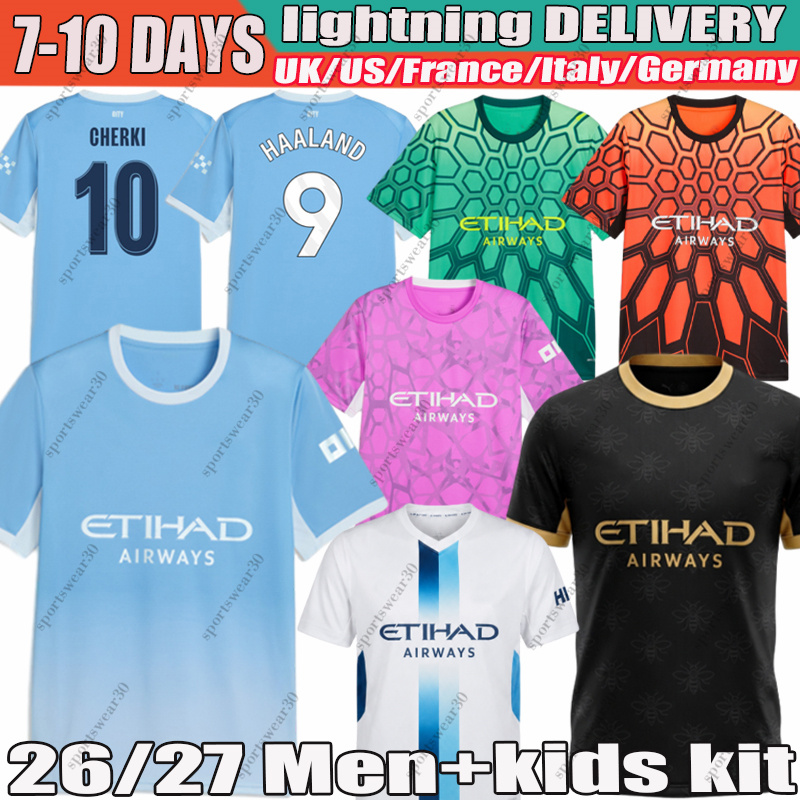 man city 26 27 HAALAND Jersey FODEN 25 26 XXXL 4XL Soccer Jerseys RODRIGO Cherki Bernardo MARMOUSH Doku fans player version 2025 Football Shirt M-image-938538412