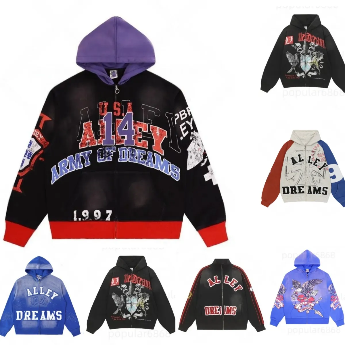 hoodie valley dreams Mens Hoodies Designer Spring Sweatshirts Hoodie Long Sleeve Loose Coat Valley Hooded Hoody Woman Men Hip Hop us Fast delivery