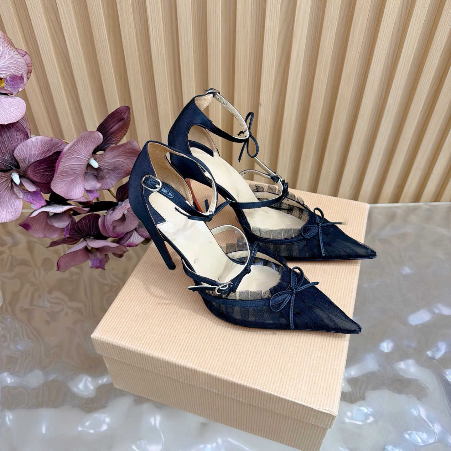 Luxus Sommer Neue Spitze Stiletto High Heels Dicke Unterseite Ballett Sandalen Bogen Modenschau Hochzeit Party Frauen Kleid Schuhe 260711