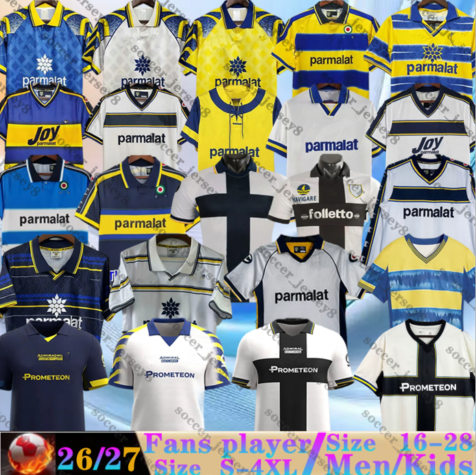 2026 Parma fc soccer jersey Retro 1998 95 97 1999 2000 01 02 03 ZOLA THURAM BAGGIO CRESPO CANNAVARO BERNABE SORENSEN ORISTANIO TROILO BRITSCHGI 2-image-900652960