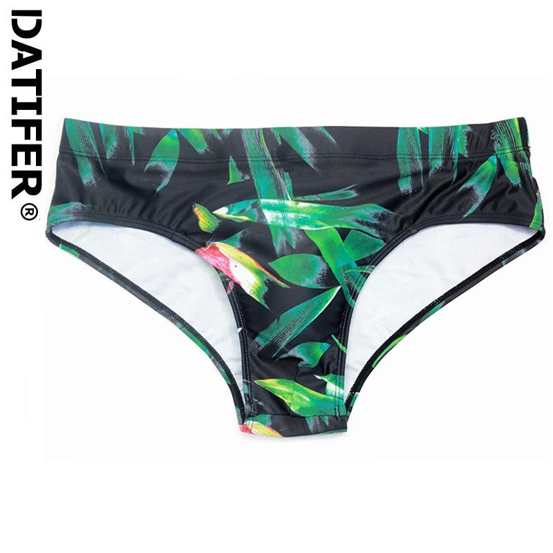2026 Datifer Summer Baador Hombre Sexy Low Adjustment Waist Mens Swim Brief Beachwear Shorts Removetable Pad Swimwear 260711