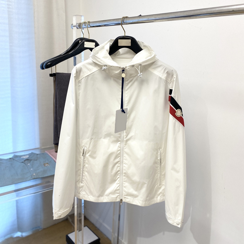 Men's Jacket Letter Brand M Hoodies Breathable Sun-protective Coat Hooded Webbing Details Trendy Womens Coats Outdoor Casual Sweatshirt Jack