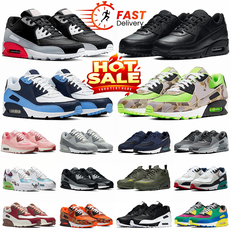 Running 90s Retro Athletic Women Mens Trainers Multi Colorways Triple White Black Infrared Bacon Orange Duck Camo Shockproof Daily Walking Runnin