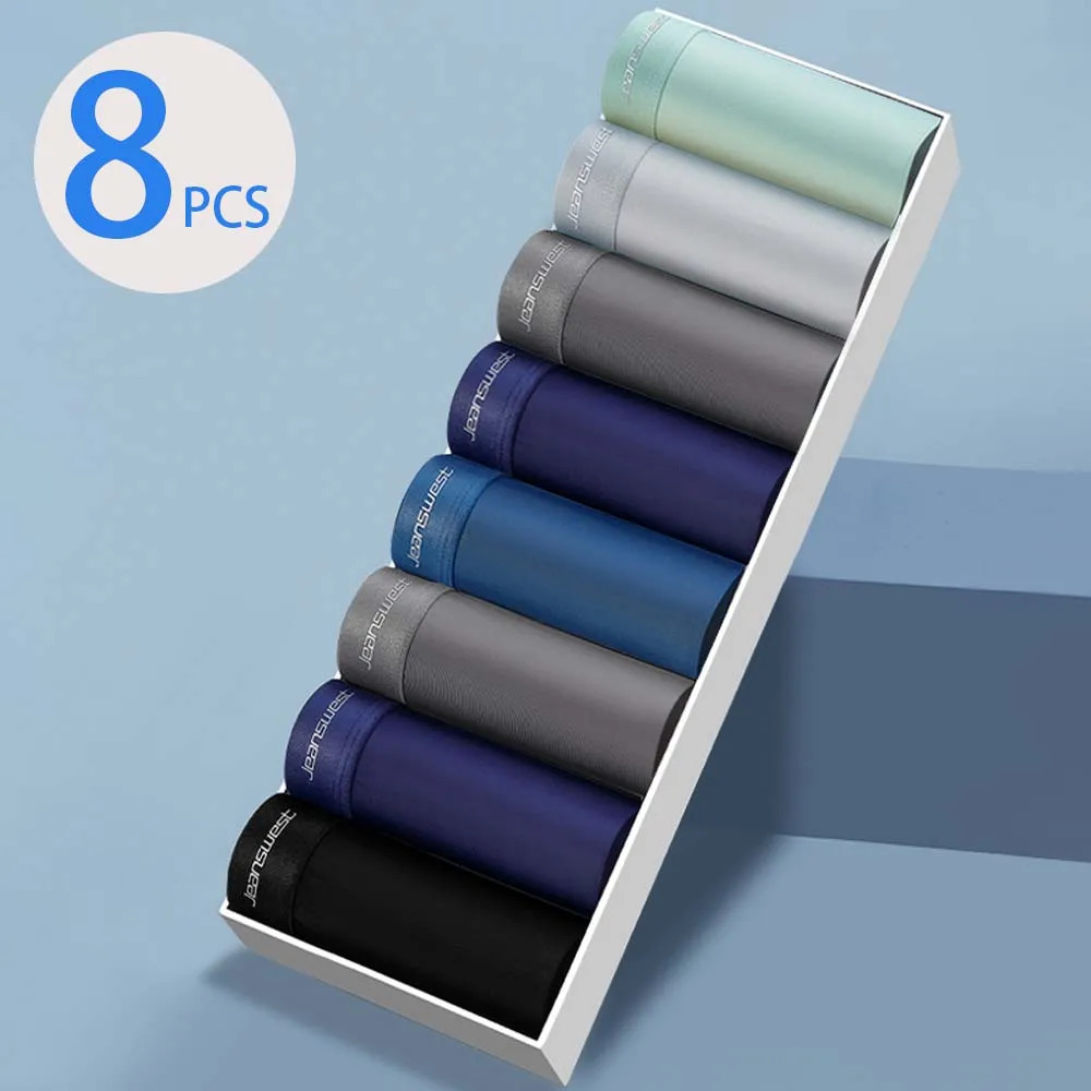 8Pcs Mens underpants Ice Silk Breathable clothing QuickDry briefs Smooth Touch man underwear Cool Boxers Shorts 260711banjia