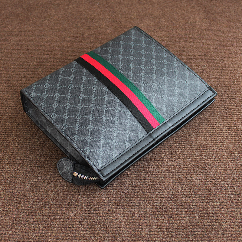 2026 New Men's Business Casual Large Capacity Clutch Bag Fashion Stripe Design Trendy Underarm bag Free Shipping