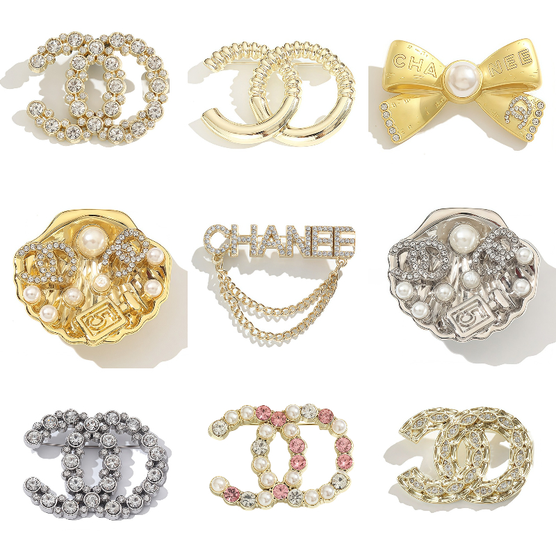 Wholesale Broche Designer Gold Plated Bowknot Shaped Design Fashionable Women High Quality Jewelry Pendant Brooch for Birthday Party Gifts