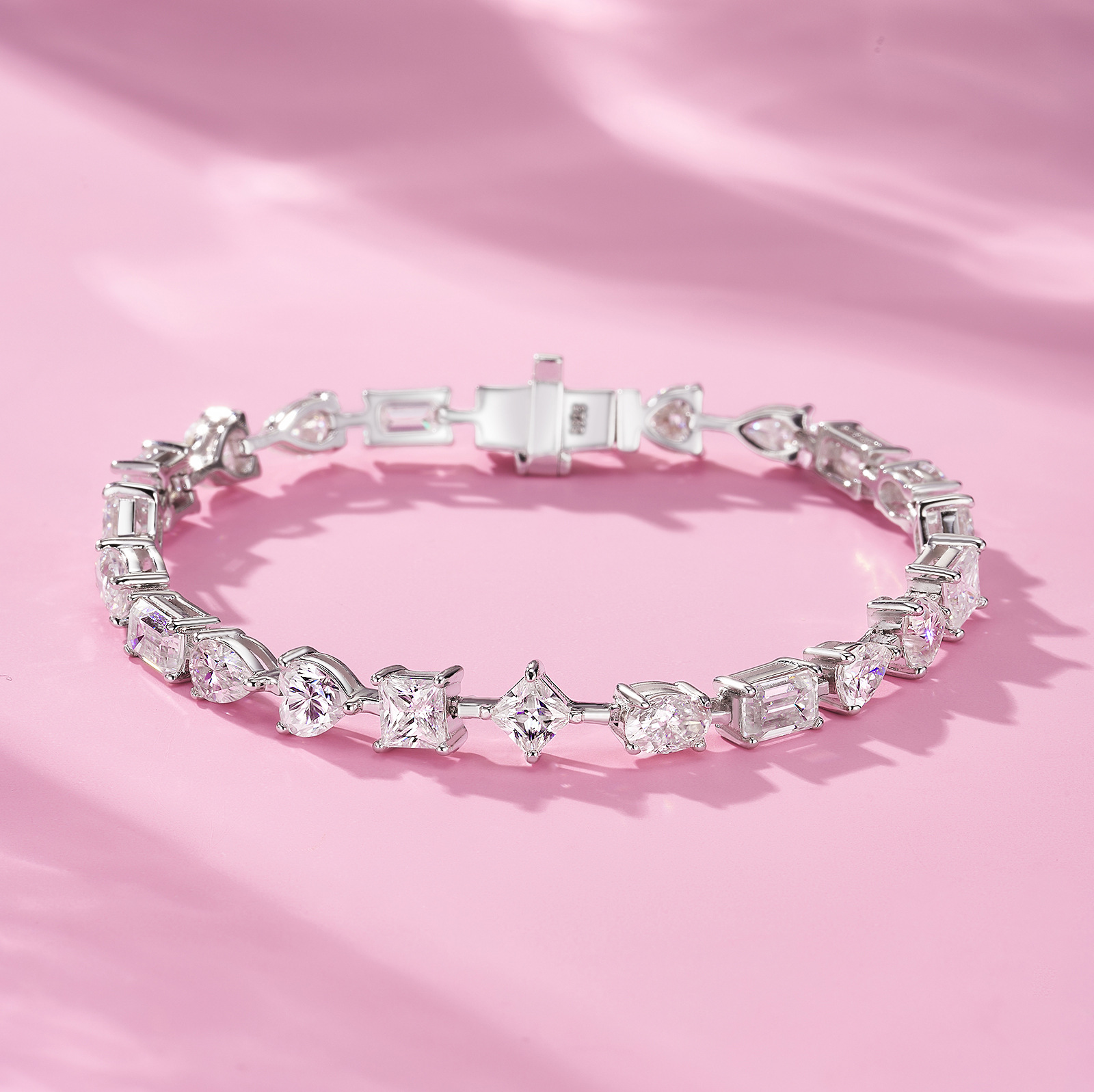 Choucong Ins Top Sell Wedding Bracelet Luxury Jewelry 14K Gold Fill Multi Pear Cut White 5A Cubic Zirconia CZ Diamond Party Women Delicate Wrist Ban