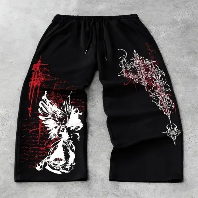 Sweatpants High Street Hip Hop Casual Pants Men Harajuku Y2K Oversized Sport Winter Fall Super Handsome Mens Straight Leg 260709BJ