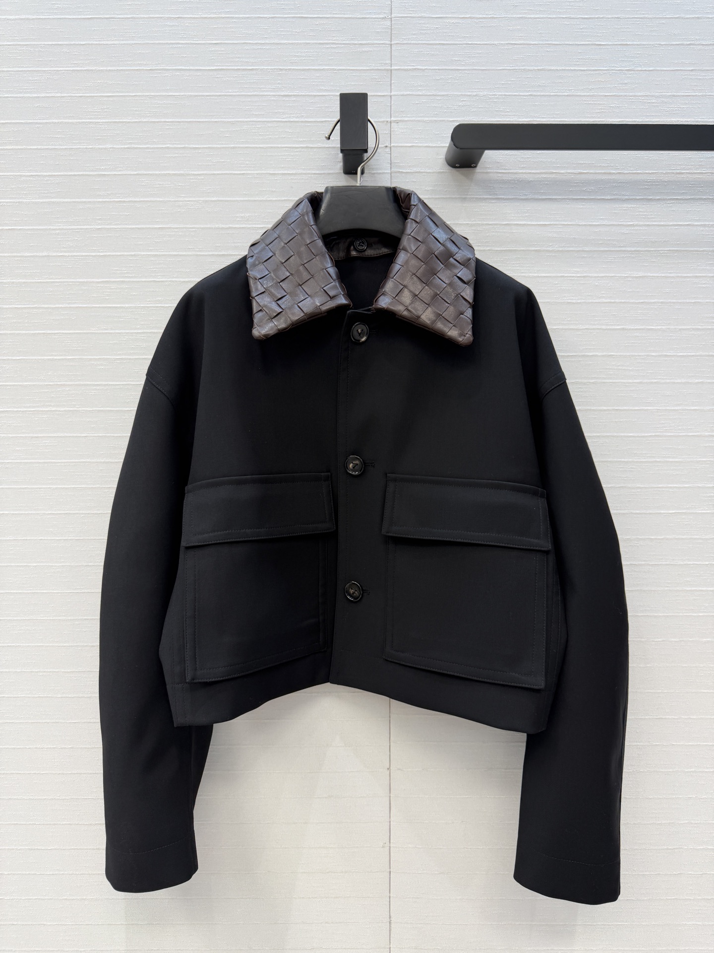 Milan Runway Coats 2026 New Autumn Winter Lapel Neck Long Sleeve Fashion Designer Jackets Brand Same Style Tops 0711-3