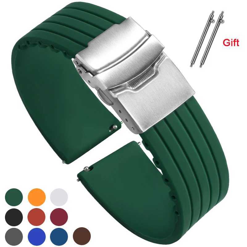 Gummiarmband 18 mm 20 mm 22 mm 24 mm Silikonband Sport Wasserdichtes Armband Schnellverschluss für Seiko-Armbanduhren Zubehör C260711
