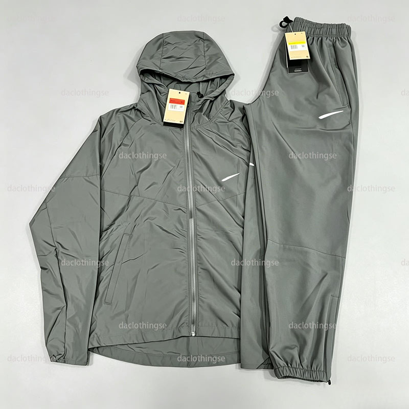 Miller Tracksuit Running Division Men Thin Windbreaker Jacket and Long Pants Set Quick Dry Miler Sports Activewear Gym Jogging Suit