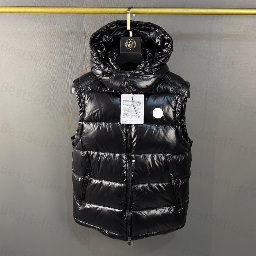Designer Vest Embroidery Patch Removable Hood Mens Vests Women Gilet Maglia White Duck Down Puffer Jacket Winter Couple Outfit Waterproof Quick Dryi