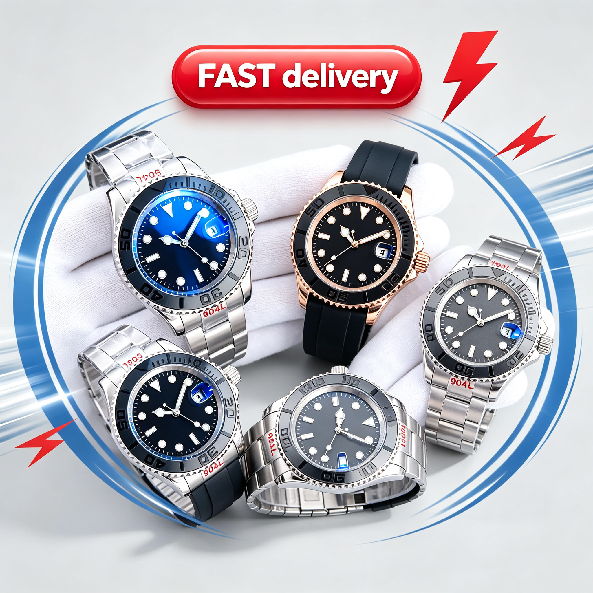 watch mens watche high quality watches sapphire glass luxury watches with box