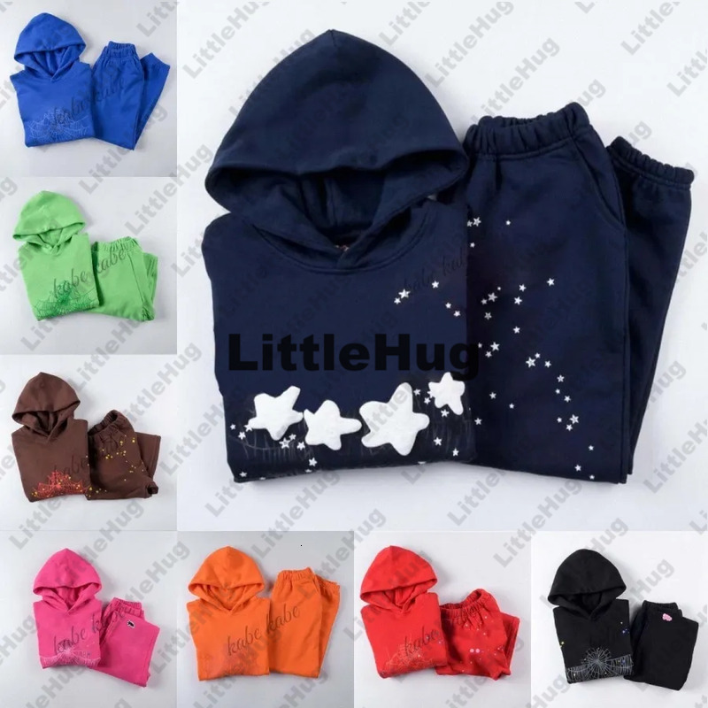 Kids Clothes Tracksuits Sets Designer Foam Print Hoodies Pants Star Hooded Sweatshirt Pullover Children LXY91 Youth Toddler Girls Boys Luxury Brand