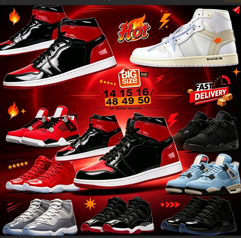 Chaussures de grande taille 14 15 16 chaussures de basket-ball 4 4s hommes femmes baskets d'extérieur Grand 1s Bred Brevet Rebelionaire Storm Blu