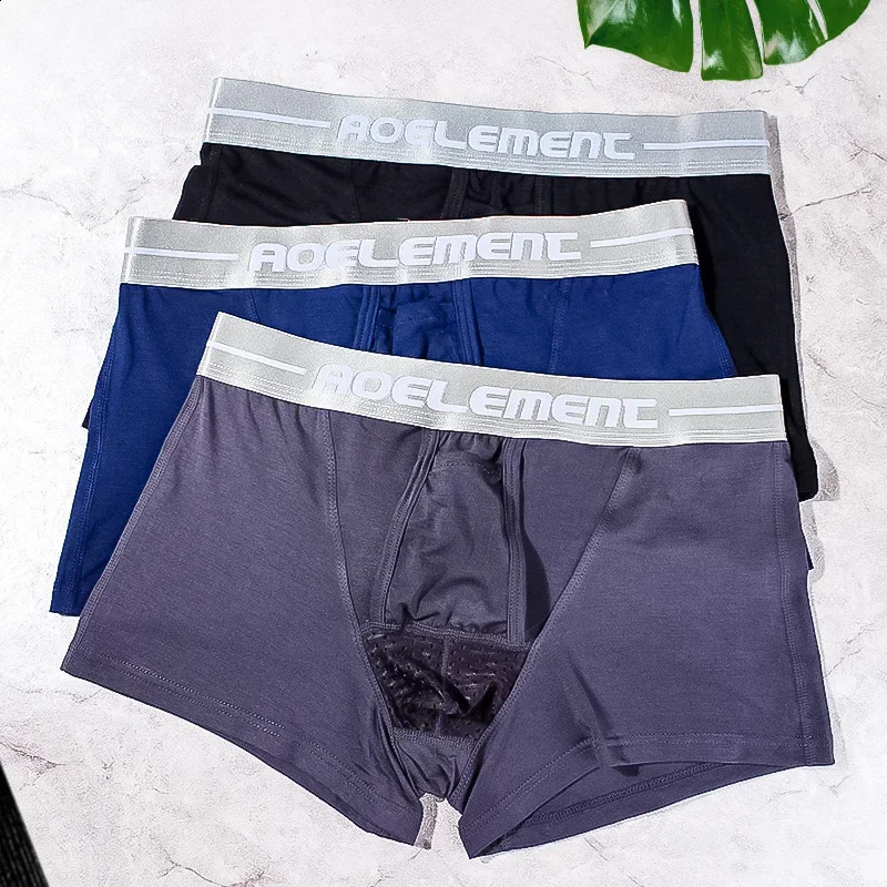 5pcs Mens spermatic cord bullet separation underwear scrotal episcular vein underpants ice silk pouch varicose mens boxers 260711banjia